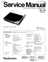 Technics - SL-6 - Service manual 